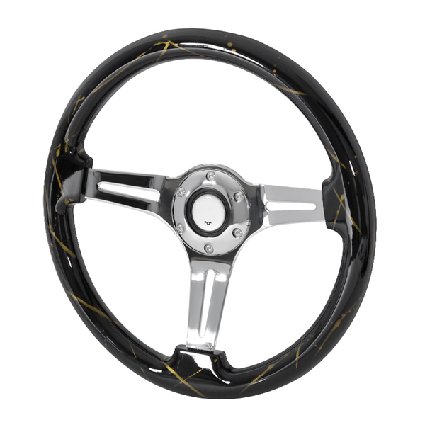 Spec-D Tuning 350Mm Steering Wheel With Graphi SW-BK-GDP